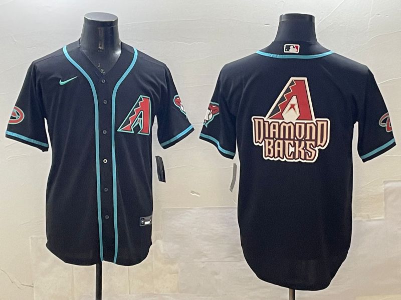 Men Arizona Diamondback Blank Black Game 2025 Nike MLB Jersey style 2->philadelphia eagles->NFL Jersey